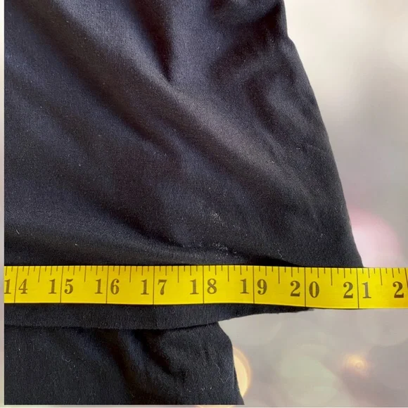 BANANA REPUBLIC Bodycon 3/4 Sleeve Mini Layered Black Dress Relaxed Medium NWT - Picture 9 of 11